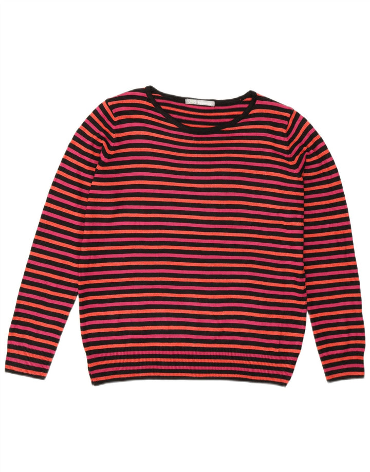 MARKS & SPENCER Suéter tipo jersey con cuello barco para mujer Reino Unido 40 Grande Rayas rosas