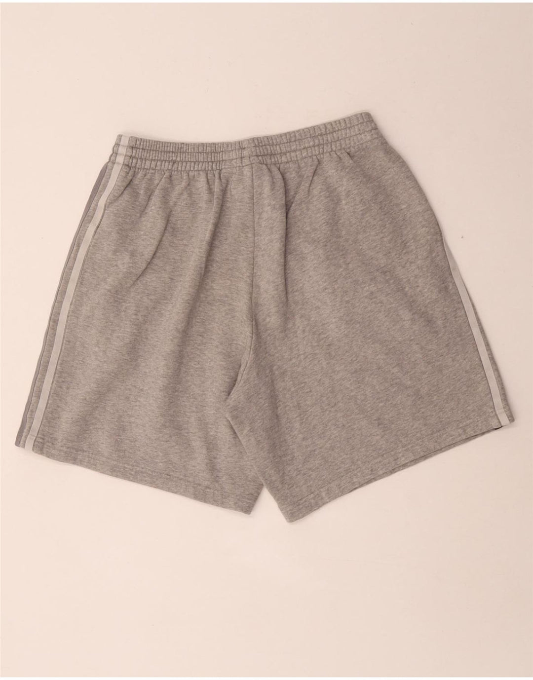 Pantalones cortos deportivos Adidas para hombre de algodón moteado gris medio