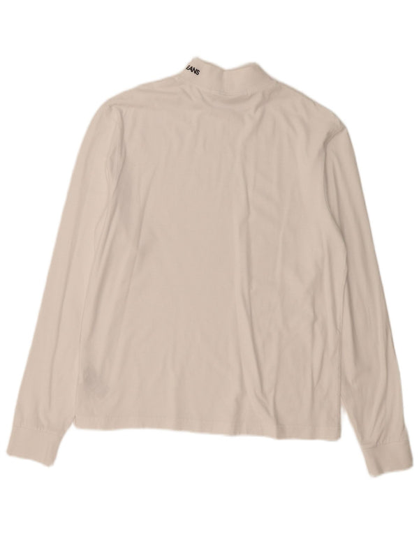 CALVIN KLEIN JEANS Top Hombre Manga Larga Pequeño Algodón Blanco