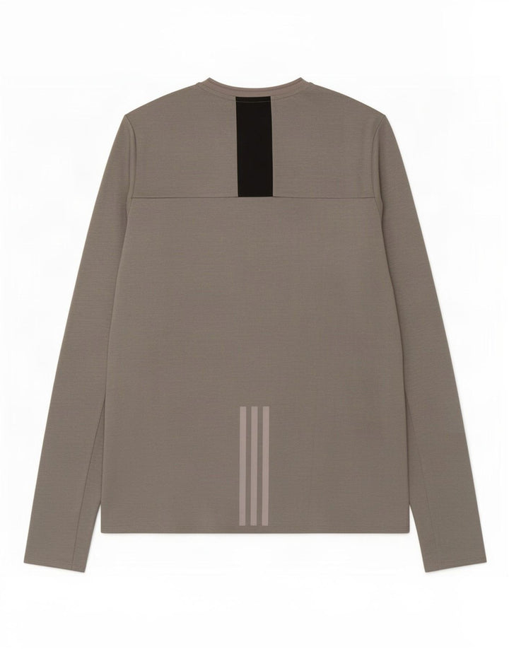 Adidas Hombre Supernova Top Manga Larga Gris Medio Moteado