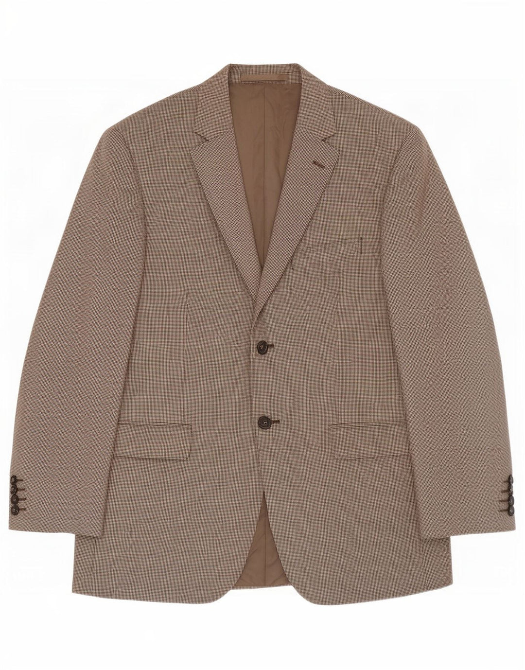 Marks & Spencer Chaqueta tipo blazer de 2 botones para hombre UK 38 Medium Beige Houndstooth