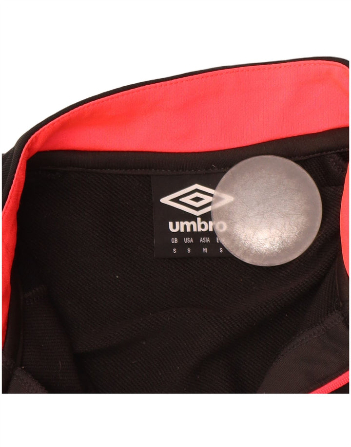 UMBRO Hombre Sudadera con cuello con cremallera Camiseta de chándal Small Grey Colorblock