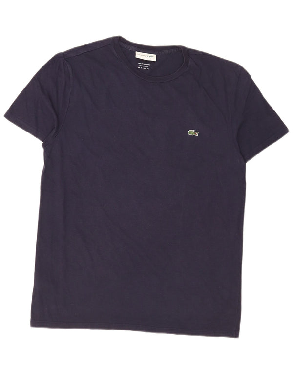 Lacoste Camiseta de corte regular para hombre talla 4 mediana algodón azul marino
