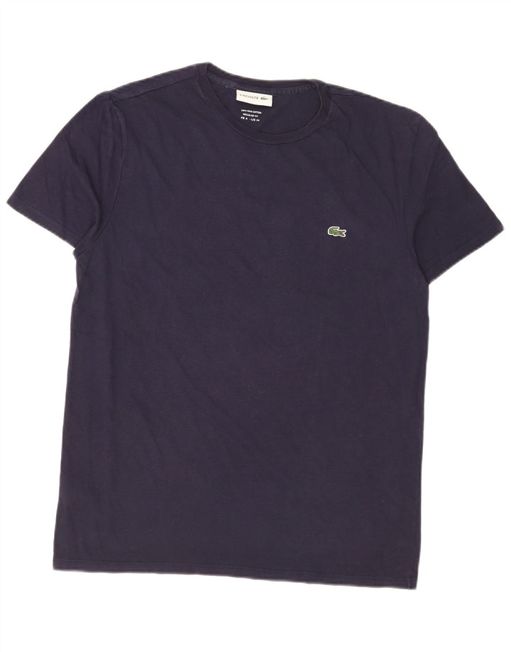 Lacoste Camiseta de corte regular para hombre talla 4 mediana algodón azul marino