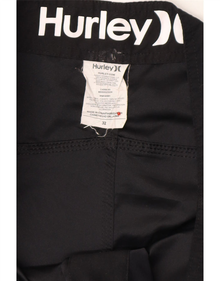 HURLEY Mens Swimming Shorts Medium  Black Polyester Vintage Hurley and Second-Hand Hurley from Messina Hembry 