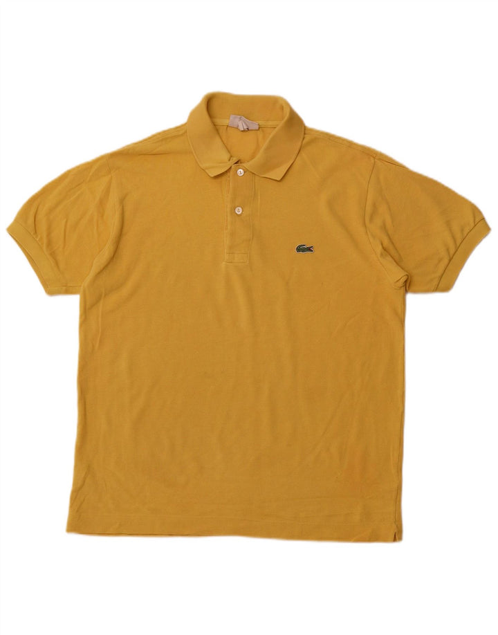 LACOSTE Polo de ajuste clásico para hombre talla 4 mediano algodón amarillo