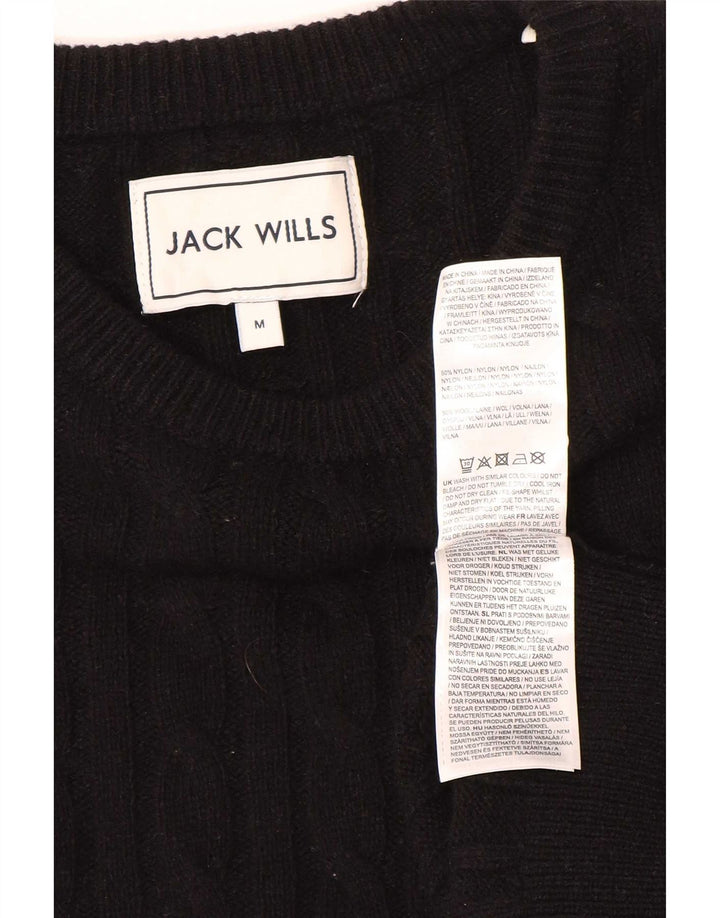 Jack Wills Jersey Con Cuello Barco Para Hombre Nylon Negro Mediano