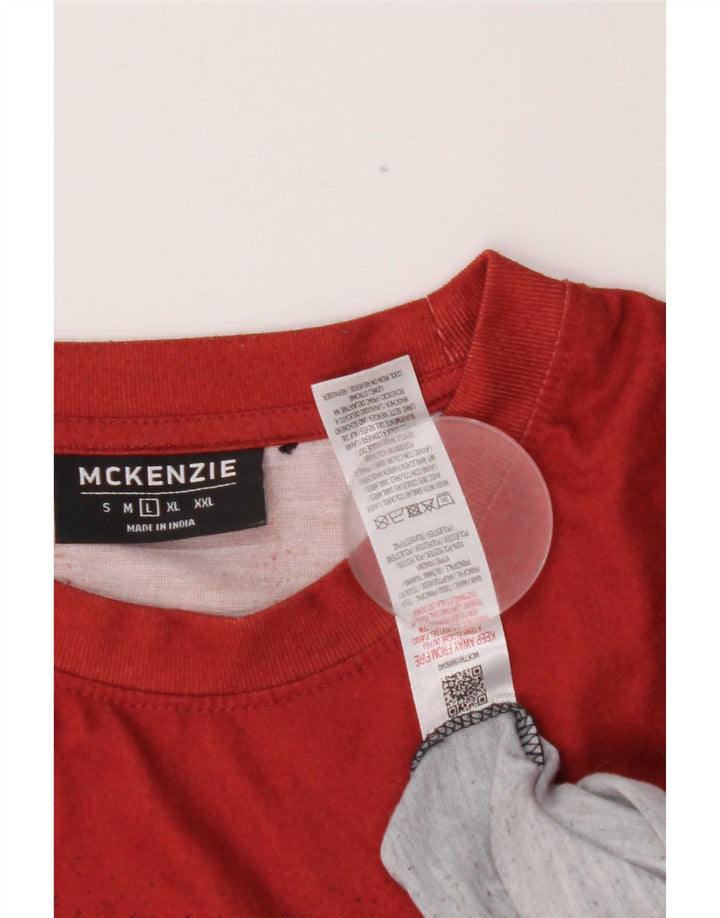 Mckenzie Camiseta para hombre Top Large Red Tie Dye Poliéster