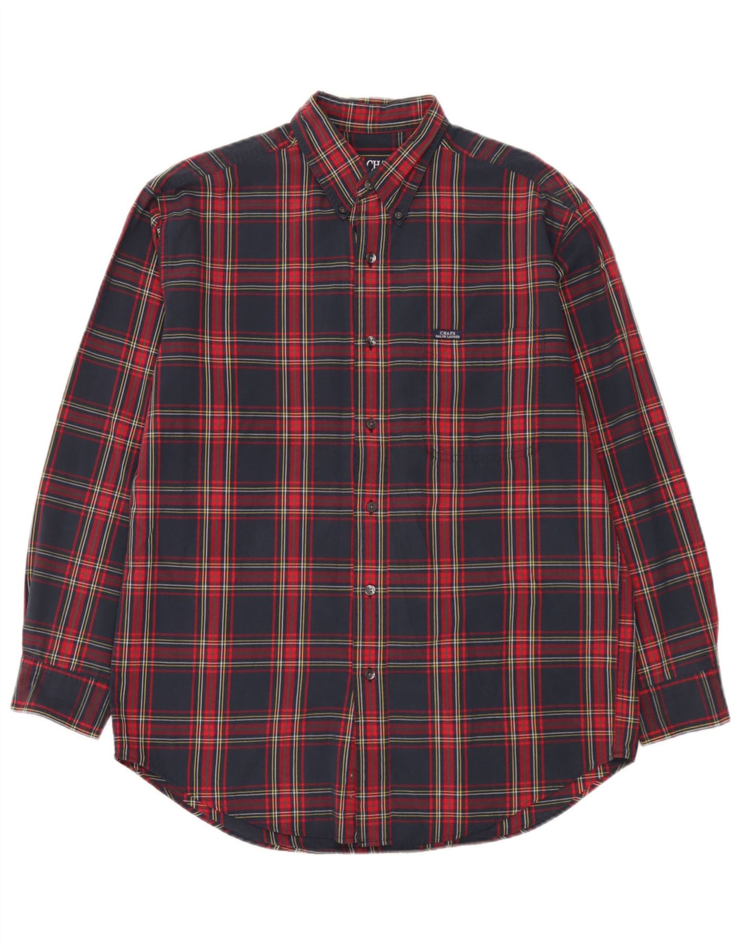 Camisa para hombre Chaps Ralph Lauren Algodón a cuadros azul marino mediano