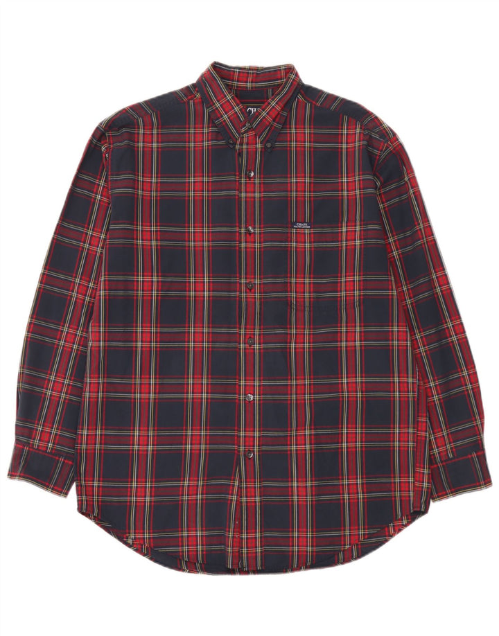 Camisa para hombre Chaps Ralph Lauren Algodón a cuadros azul marino mediano