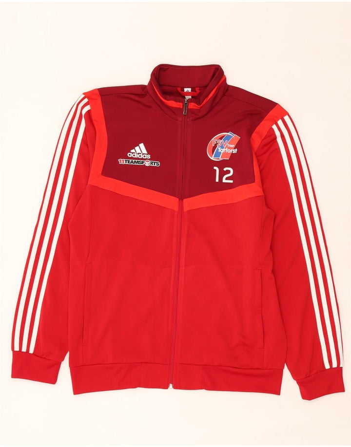 Adidas Mens FSV Trier-Tarforst Graphic Chándal Top Chaqueta Medio Rojo