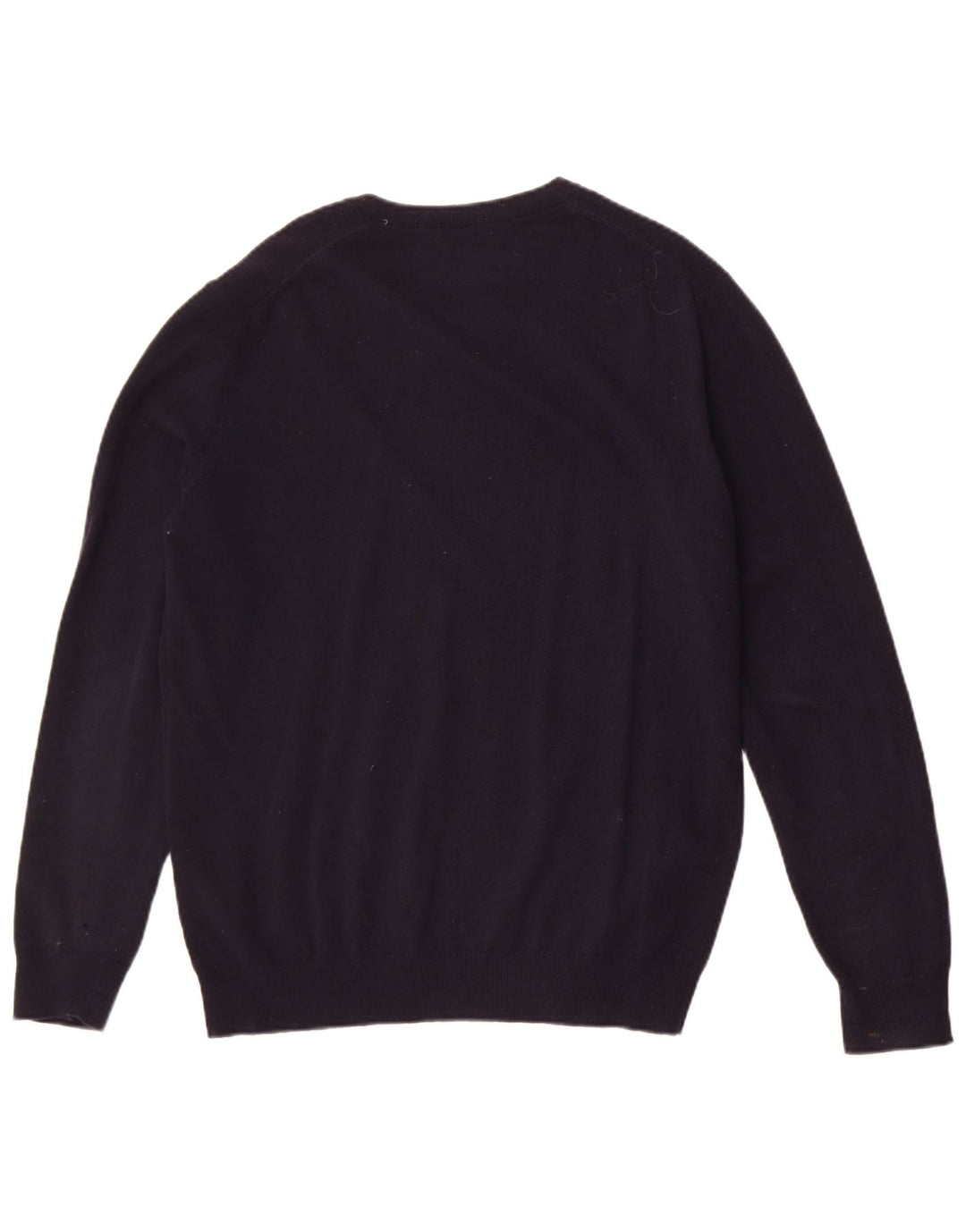 Barbour Jersey con cuello en V para hombre, suéter grande de lana azul marino