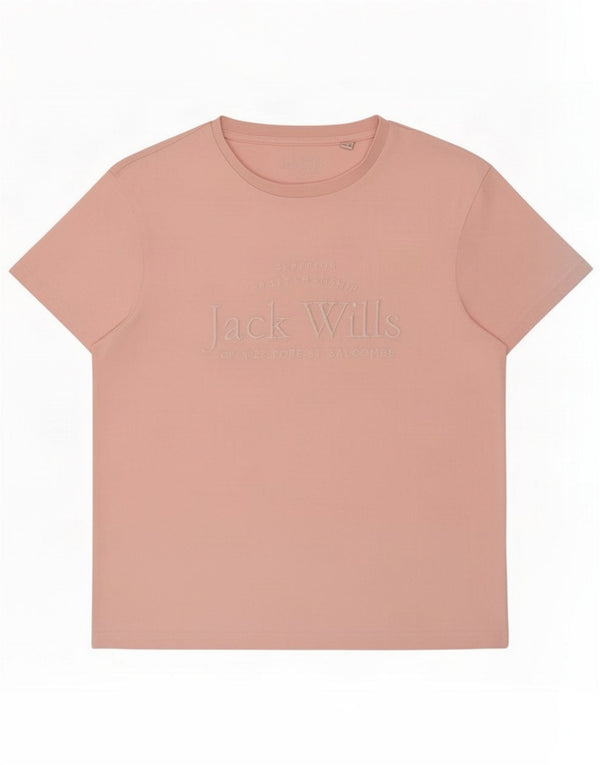 Jack Wills Camiseta gráfica para mujer UK 42 Algodón rosa medio