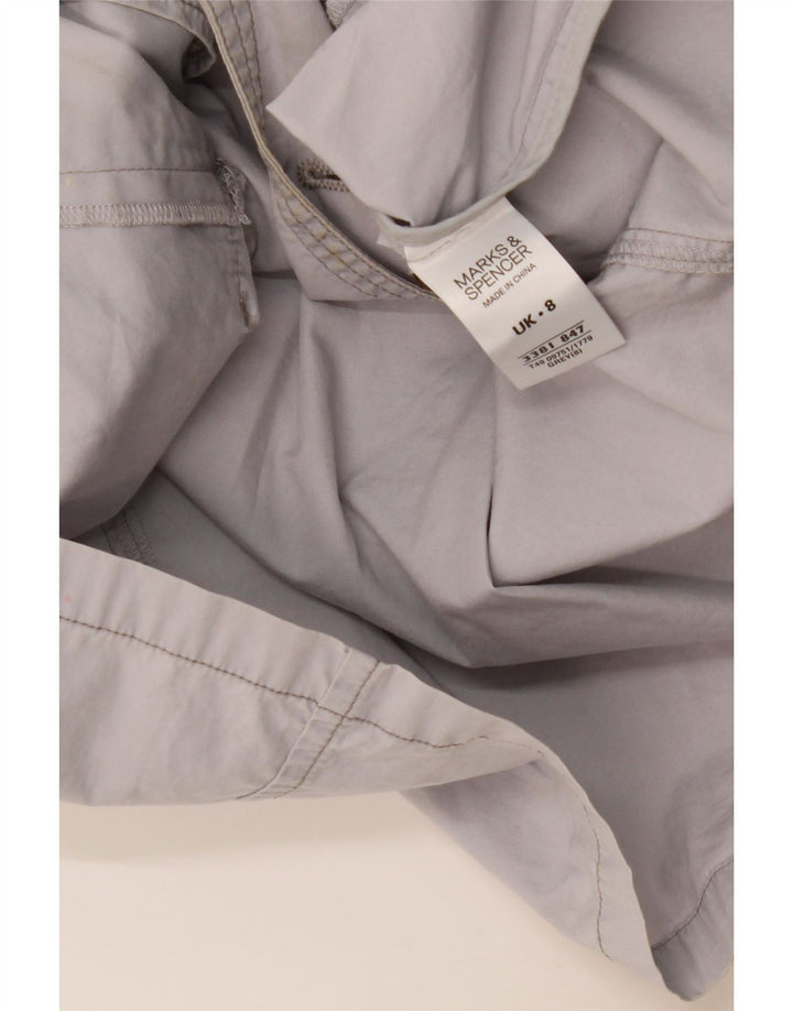 Marks & Spencer Chaqueta cruzada de manga 3/4 para mujer UK 8 Small Grey