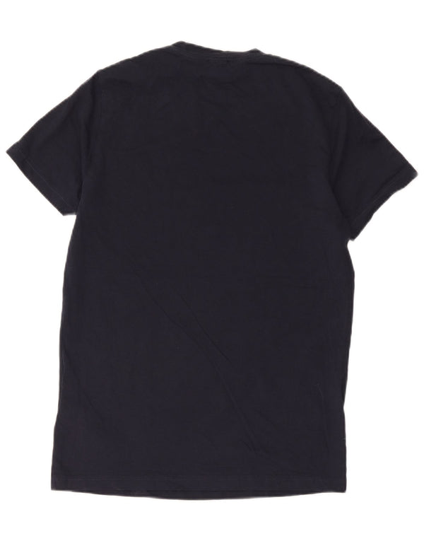 Diesel Hombre Camiseta Gráfica Top Medium Azul Marino Algodón