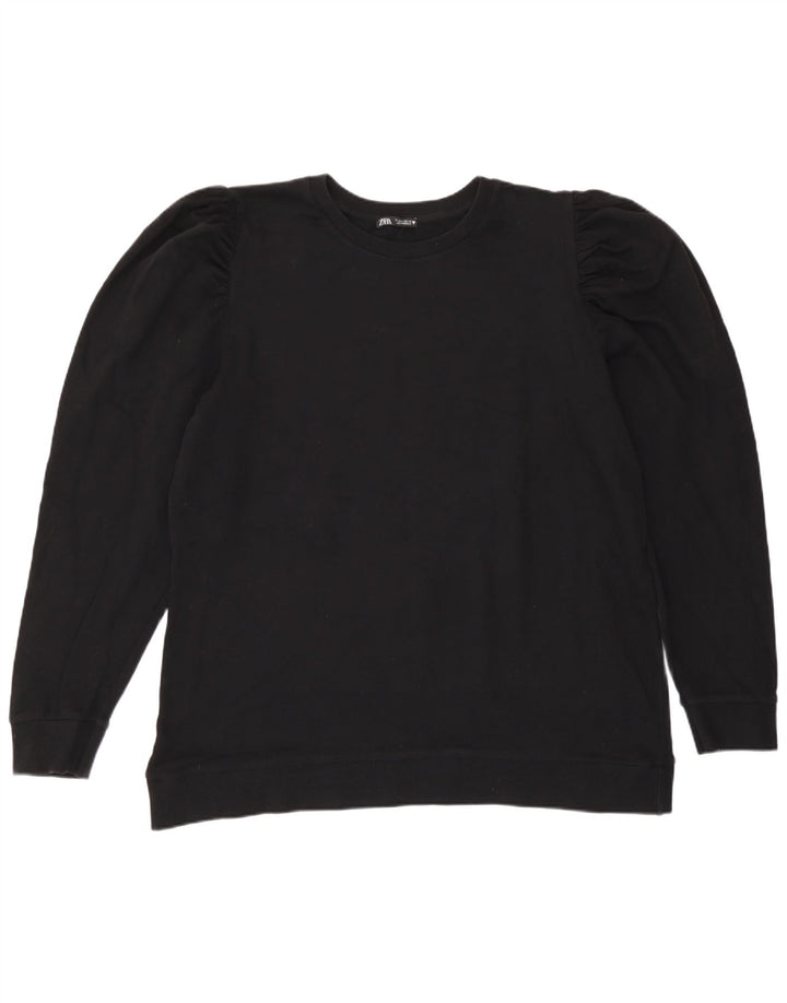 Zara Mujer Sudadera Jumper UK 46 Large Negro