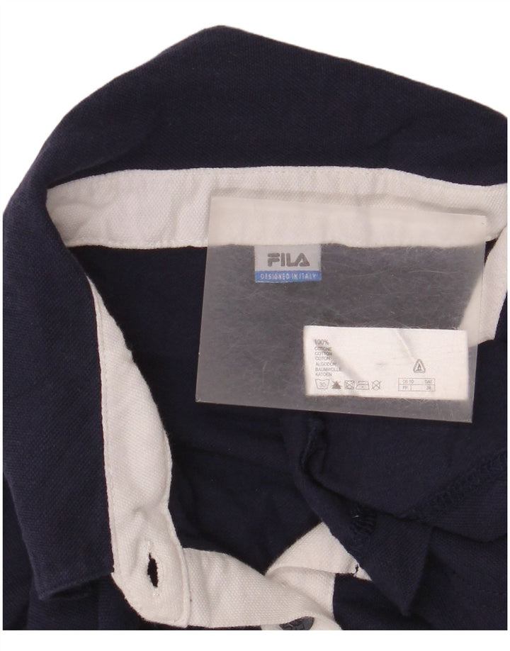 Fila Polo para mujer UK 12 Medium Azul marino Algodón
