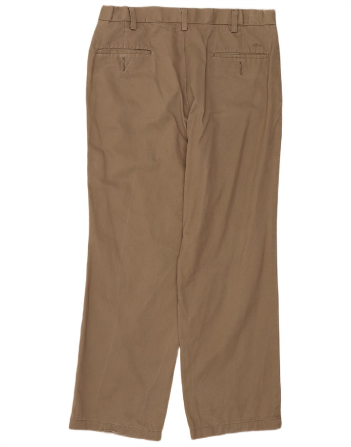 DOCKERS Pantalones chinos rectos de corte clásico para hombre W33 L30 Algodón beige