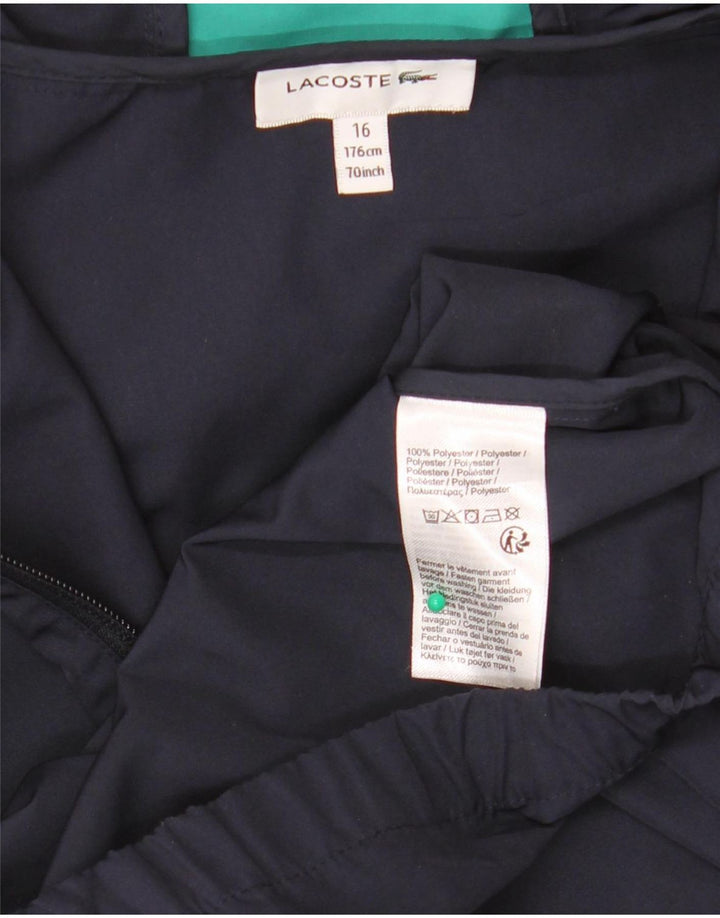 Chubasquero con capucha para niño Lacoste 15-16 años Azul marino Poliéster color block