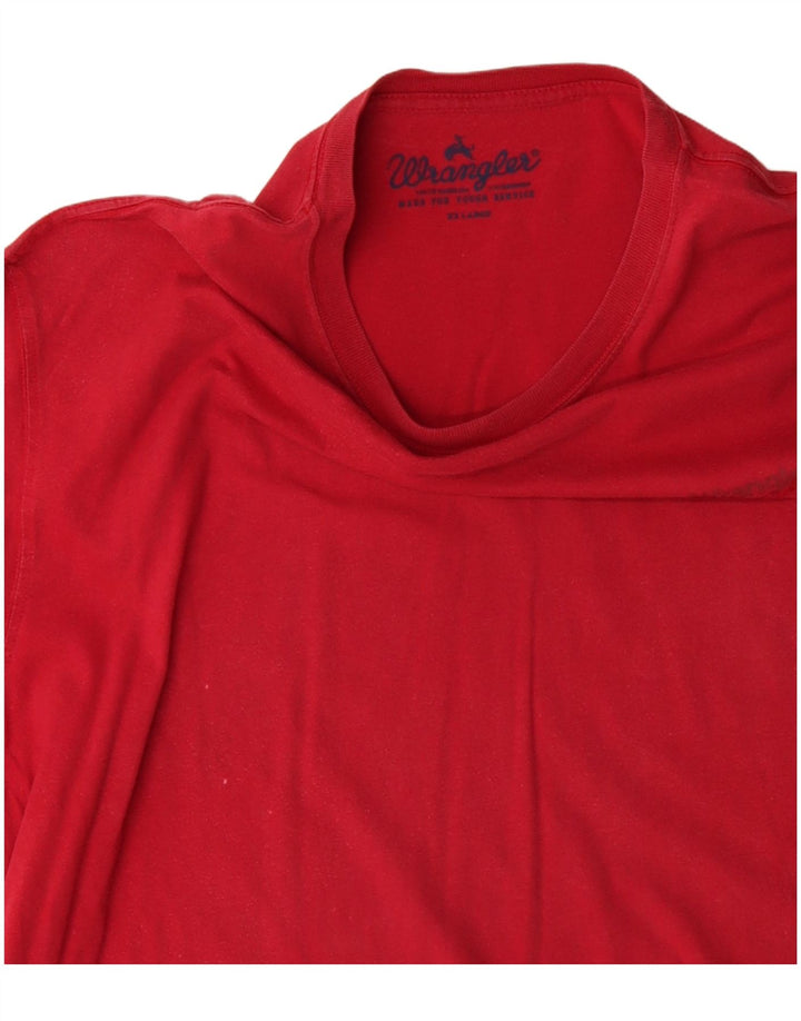 WRANGLER Camiseta Hombre Top 2XL Algodón Rojo