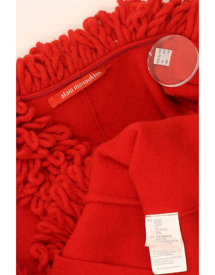 Alain Manoukian Chaqueta Bolero para Mujer EU 44 XL Lana Roja