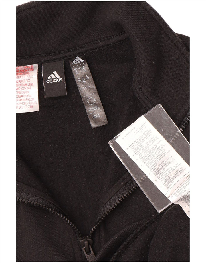 ADIDAS Sudadera corta holgada para niña 12-13 años Algodón negro