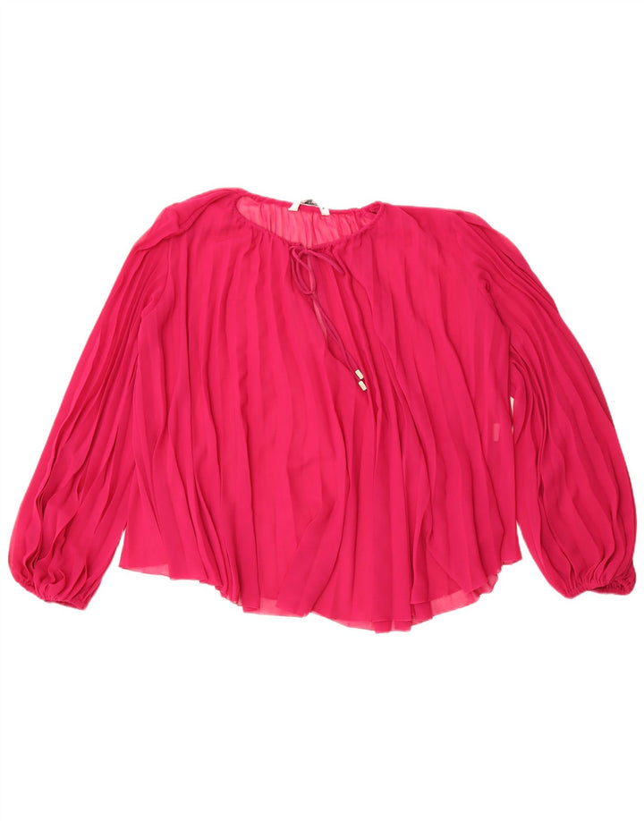 Zara Blusa extragrande de manga larga para mujer UK 46 Large Pink