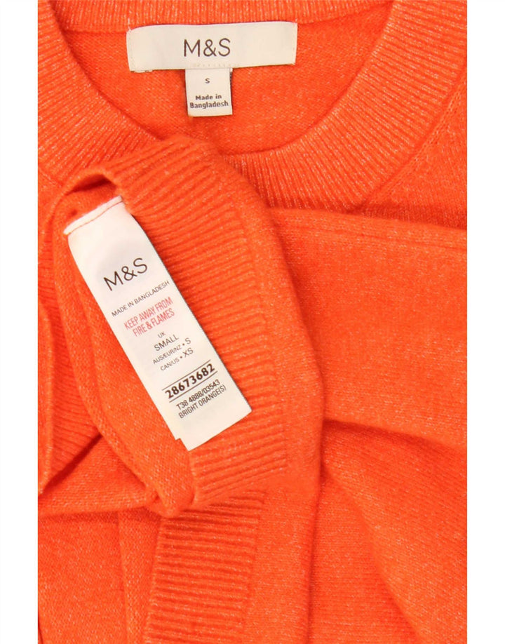 Marks & Spencer Camiseta extragrande para mujer UK 10 Small Naranja Poliéster