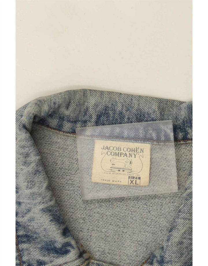 Jacob Cohen Chaqueta vaquera desgastada para hombre UK 42 XL Algodón azul