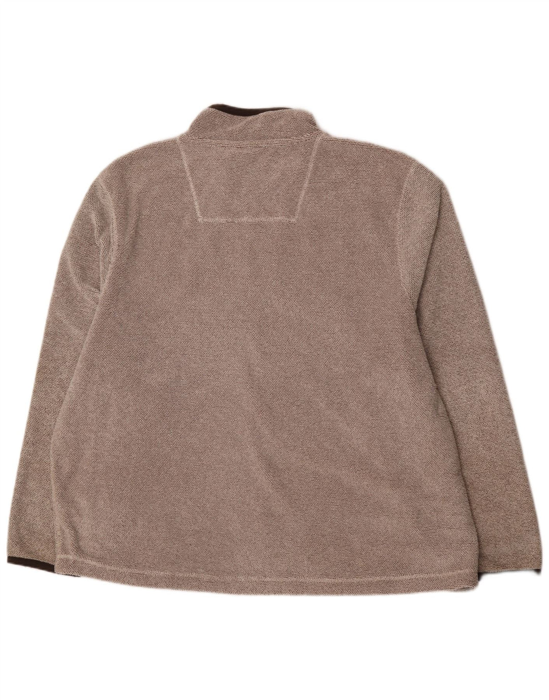 Weird Fish Jersey con cuello y cremallera para hombre, talla 5XL, poliéster marrón