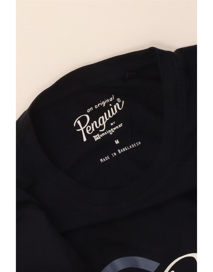 Penguin - Camiseta gráfica para hombre, talla mediana, azul marino