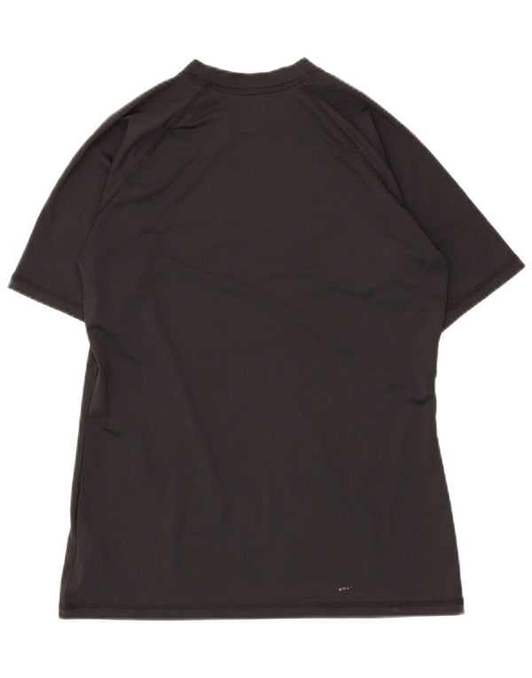 Nike Mujer Dri Fit Graphic Camiseta Top UK 12 Mediano Negro Poliéster