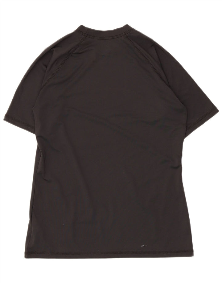 Nike Mujer Dri Fit Graphic Camiseta Top UK 12 Mediano Negro Poliéster