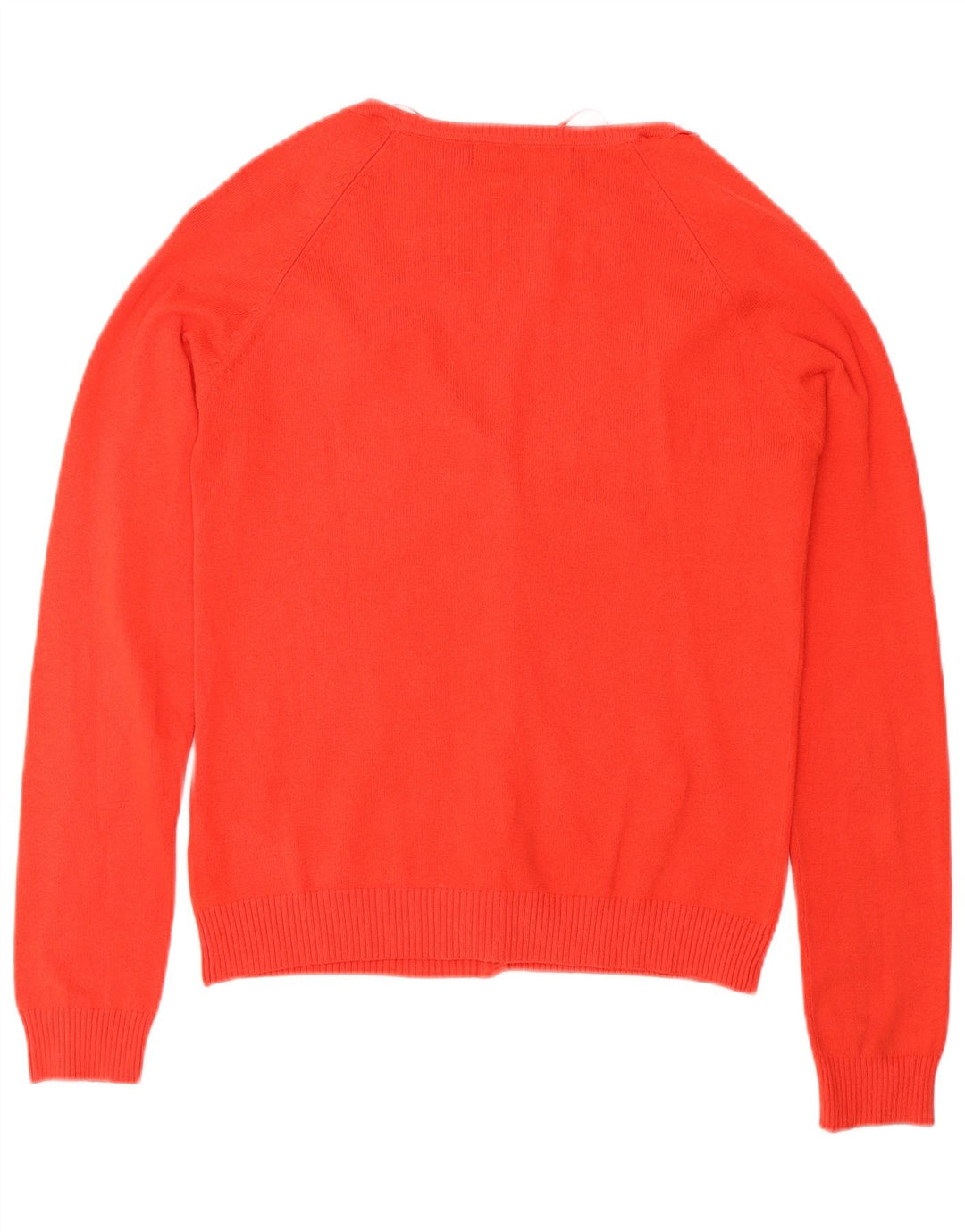 Zara Mujer Cárdigan Suéter UK 12 Mediano Rojo Algodón
