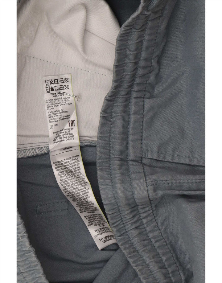 Marks & Spencer Pantalones cortos chinos para hombre W34 Algodón azul grande