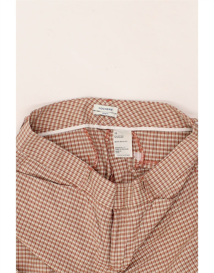 DOCKERS Womens Casual Shorts US 10 Large W32  Red Check Cotton Vintage Dockers and Second-Hand Dockers from Messina Hembry 
