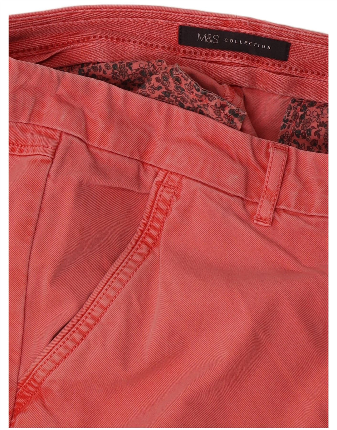 Pantalones chinos ajustados para mujer Marks & Spencer W36 L29 Rojo