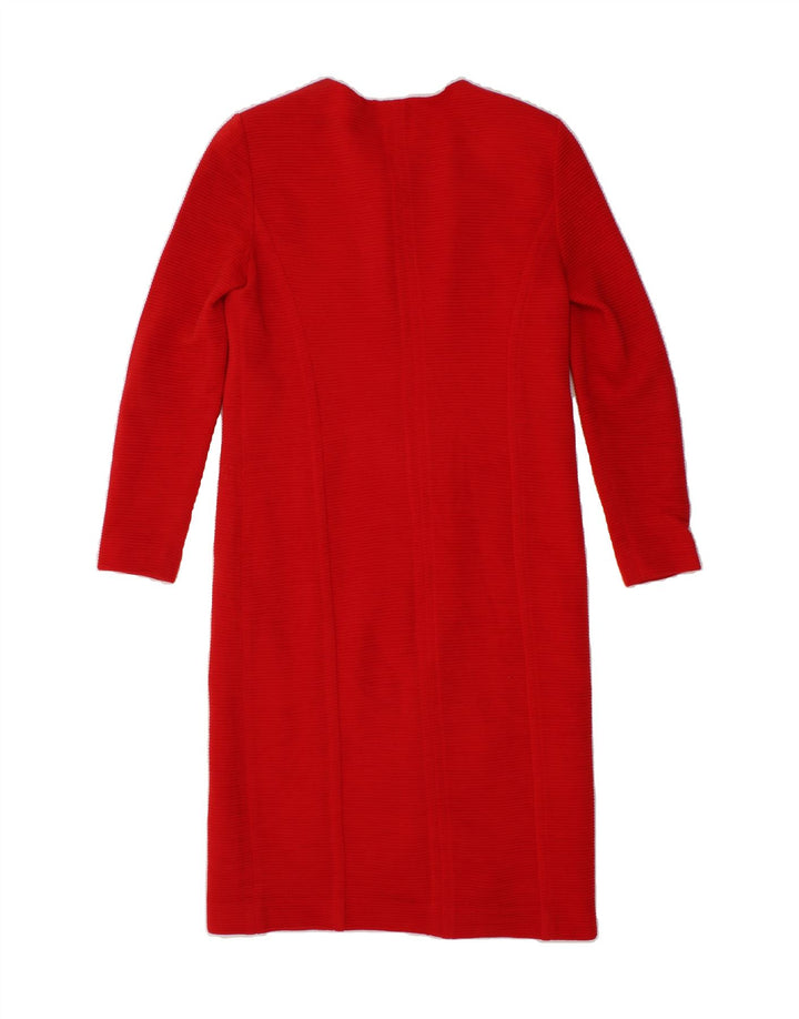 VINTAGE Womens Overcoat IT 44 Medium Red Vintage Vintage and Second-Hand Vintage from Messina Hembry 