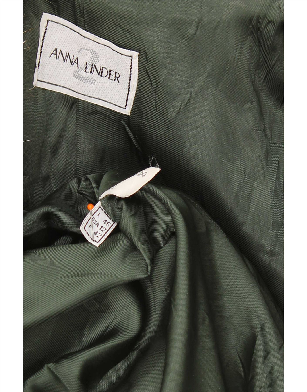 Anna Linder Abrigo para mujer IT 46 Lana virgen verde grande