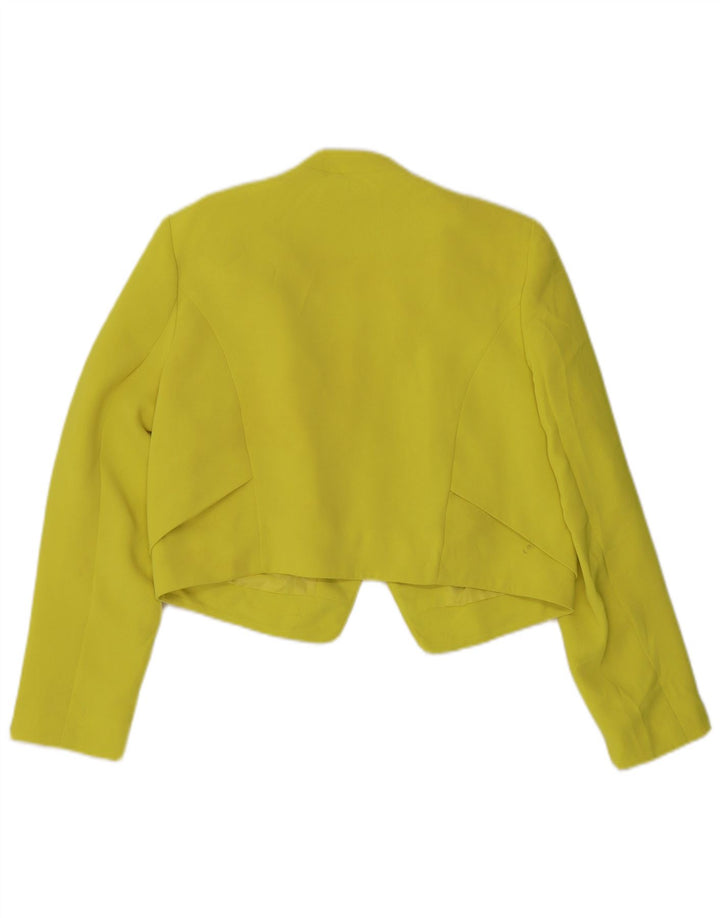 Topshop Chaqueta Bolero Abierta para Mujer UK 46 Grande Poliéster Amarillo