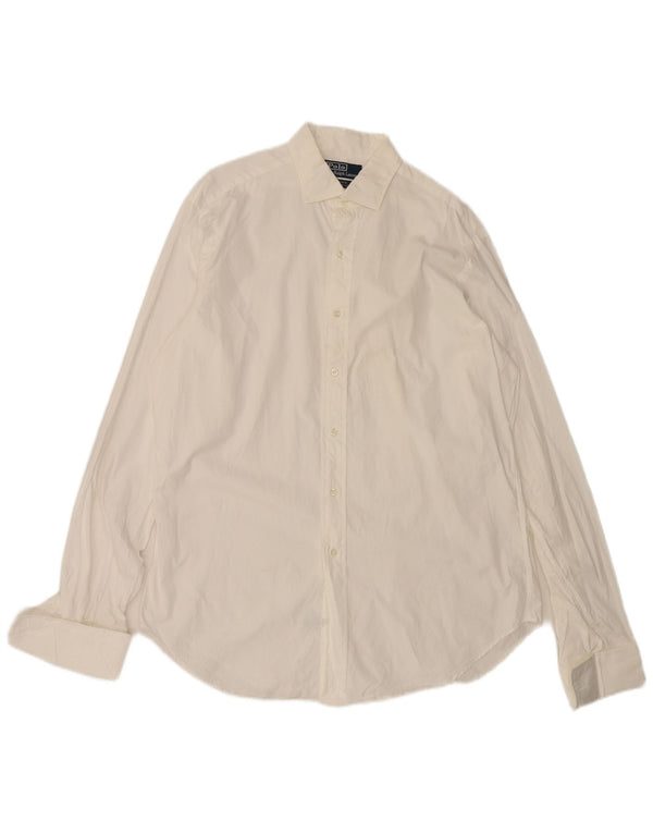 Polo Ralph Lauren Camisa formal de corte clásico para hombre XL Algodón blanco