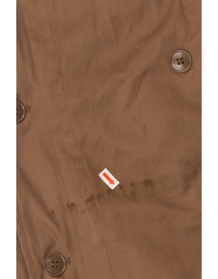 VINTAGE Chaqueta Parka Sherpa con capucha para hombre Reino Unido 42 XL Algodón marrón