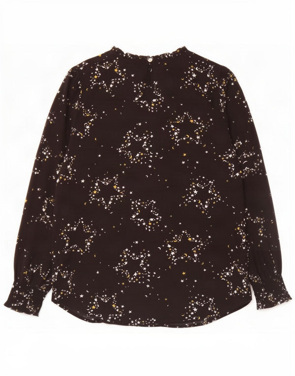 Marks & Spencer Blusa con patrón abstracto para mujer UK 44 Grande Negro