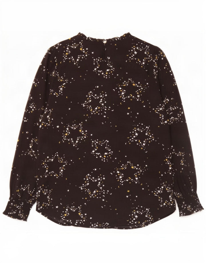 Marks & Spencer Blusa con patrón abstracto para mujer UK 44 Grande Negro