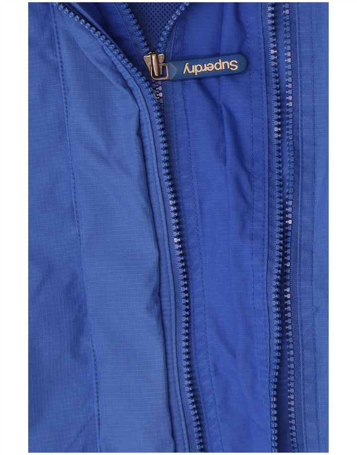 Superdry Chaqueta impermeable para hombre ES 44 2XL Nylon azul