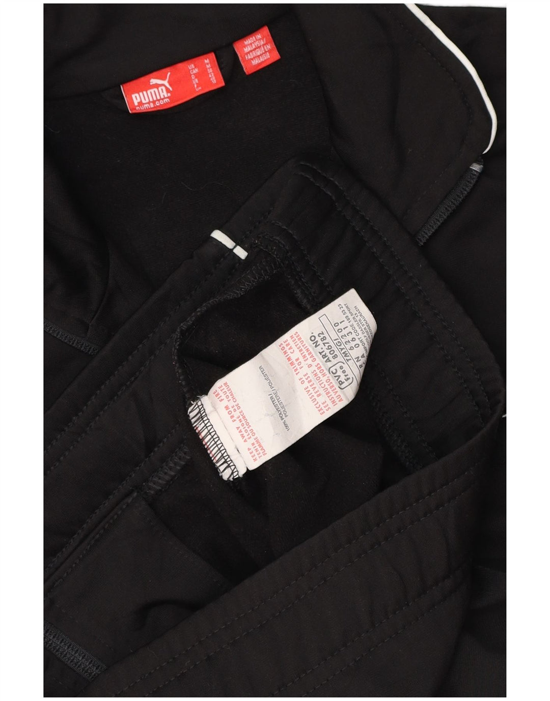 PUMA Chaqueta superior de chándal para mujer UK 12 Mediana Negro Colorblock Poliéster