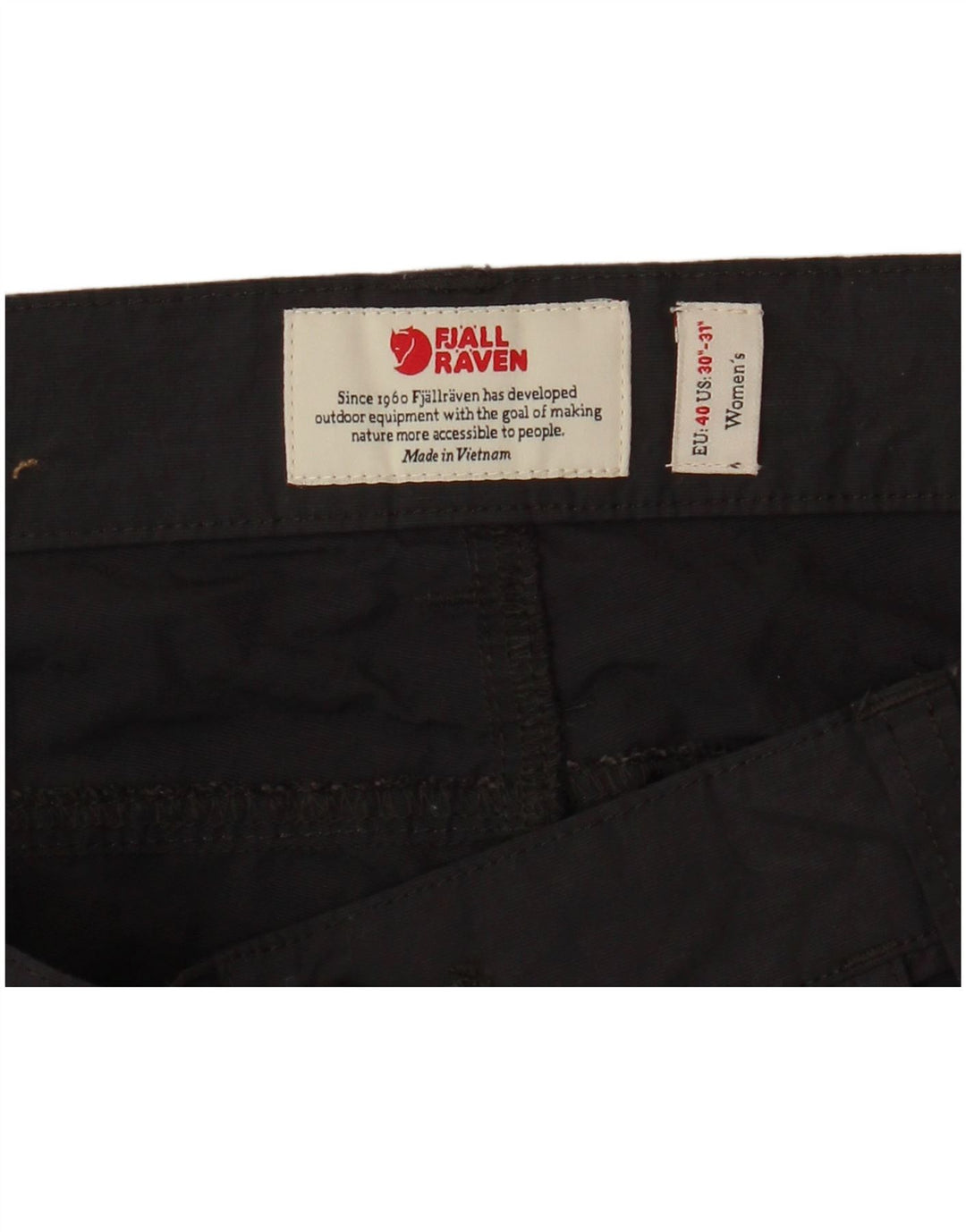 FJALL RAVEN Pantalones cortos cargo para mujer EU 40 Medium W31 Negro