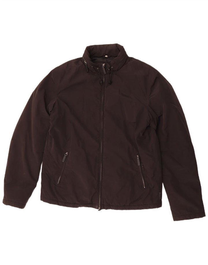 Armani Jeans Chaqueta cortavientos con capucha para hombre UK 44 2XL Poliéster negro
