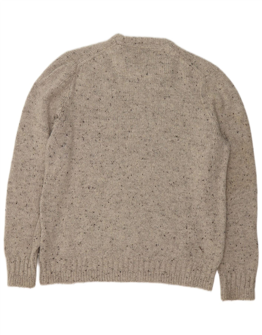 Jersey de cuello redondo para hombre de Fat Face, talla grande, de lana moteada en gris