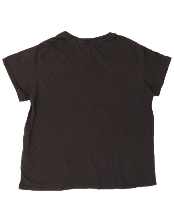 Levi's Camiseta gráfica para mujer Top UK 20 2XL Algodón negro